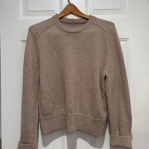 Abercrombie & Fitch Women's Tan Crew Neck Sweater